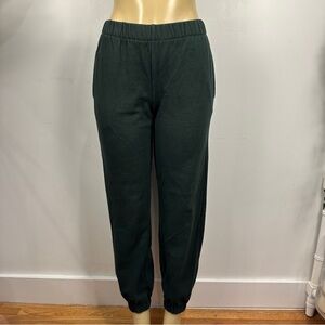 Brandy Melville Dark Green Sweatpants Joggers One Size Elastic Waist